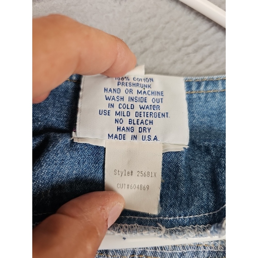 Vintage MONIQUE Fashions Denim Shirt Sz 2X Blue Raglan Sleeve Stars Embellished - Picture 5 of 9